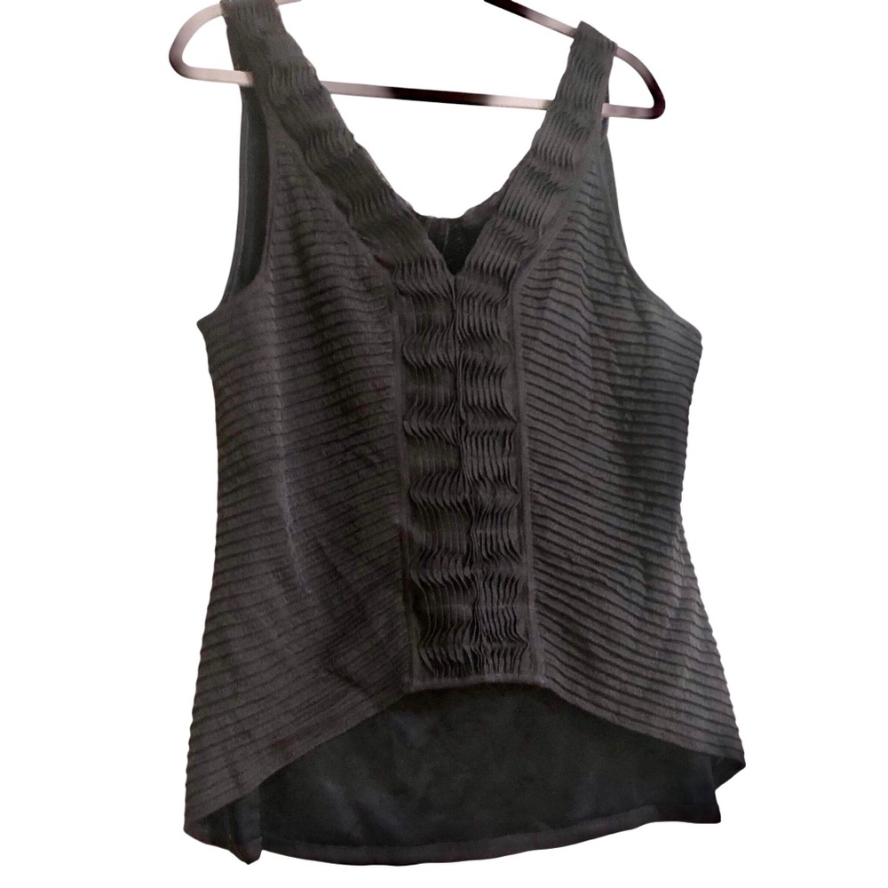 Nora Attalai Paris Y2K designer sleeveless high low top Made in France SZ L